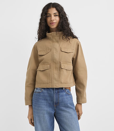 Funnel Neck Cargo Jacket