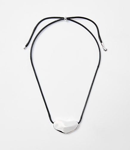 Metal Nugget Pull Tie Necklace