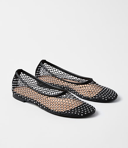 Sparkle Mesh Ballet Flats