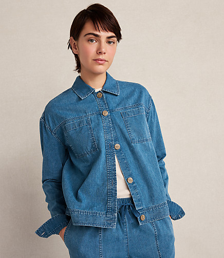 Haven Well Within Organic Cotton Denim Boxy Jacket - Indigo Wash