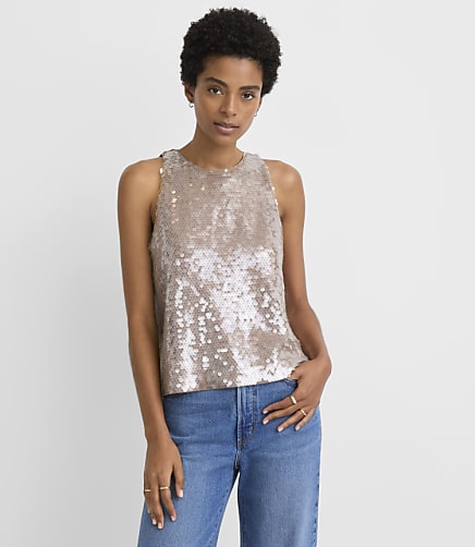 Sequin Sleeveless Top