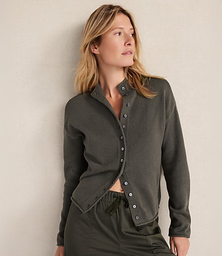 Haven Well Within Organic Cotton Roll Neck Cardigan