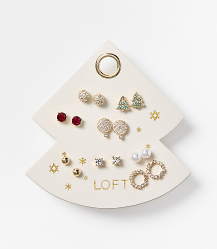 Holiday Tree Stud Earring Set