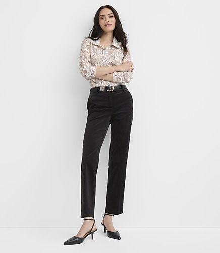 Petite Riviera Slim Pants in Velvet