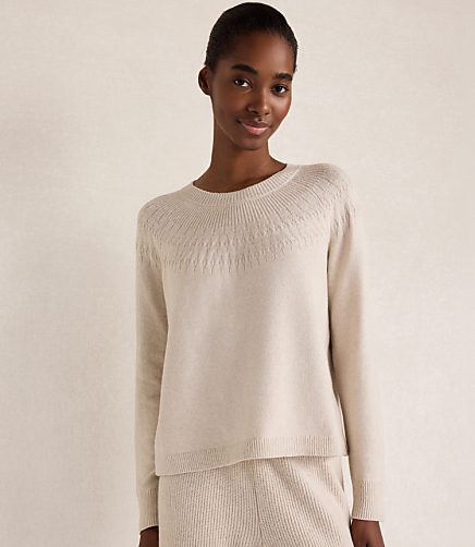 Haven Well Within Cotton Blend Fair Isle Stitch Sweater