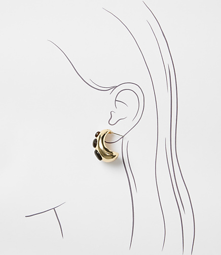 Tortoiseshell Print Statement Stud Earrings