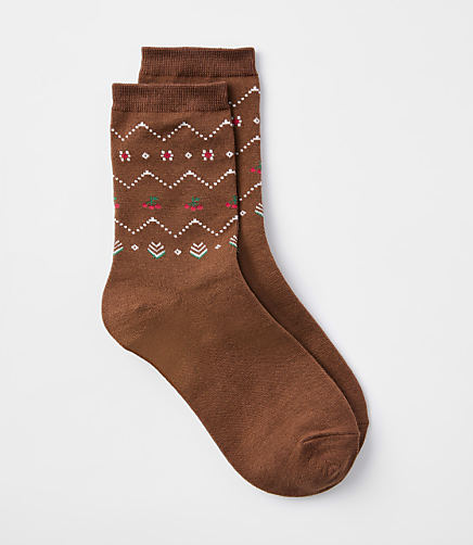 Tulip Fair Isle Crew Socks