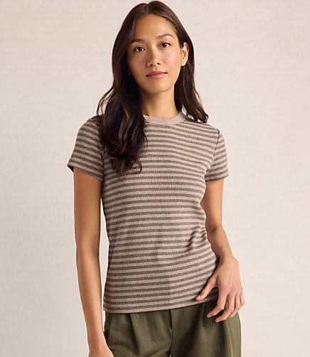 Haven Well Within Organic Cotton Short Sleeve Striped Tee