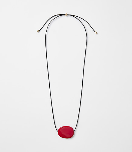 Oval Pendant Cord Necklace