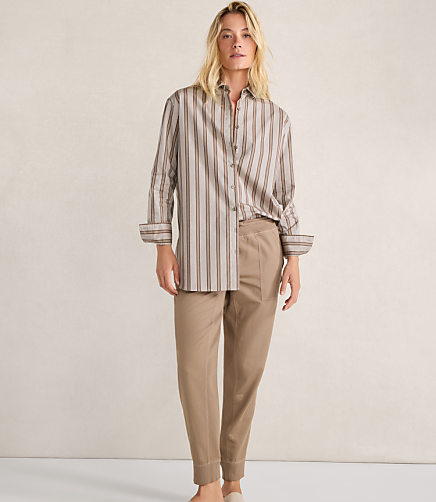 Haven Well Within The Effortless Twill Jogger in Organic Cotton - Carbon Smudge