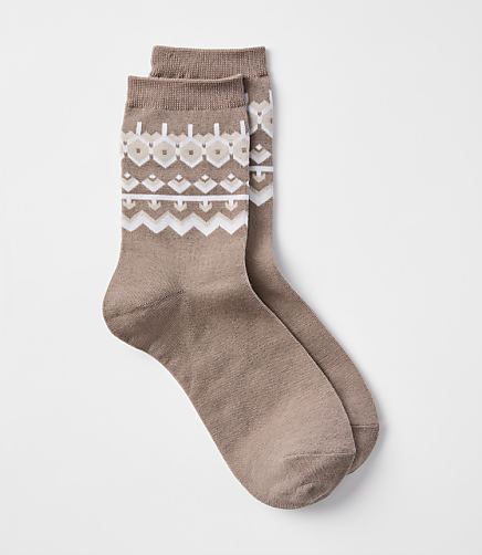 Fair Isle Crew Socks