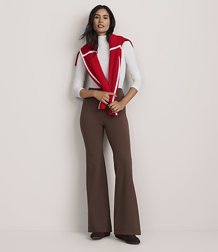 Lou & Grey Cozy Fleece Back Bootcut Pants
