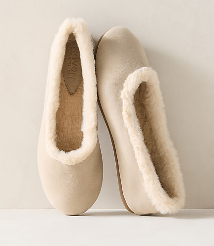 Haven Well Within Suede and Faux Fur Ballet Flats