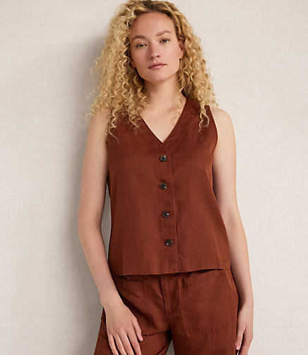 Haven Well Within Linen Blend Dobby Sleeveless Vest