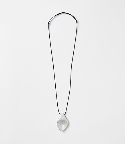 Molded Pendant Cord Statement Necklace