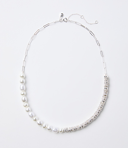 Pearlized Sparkle Statement Necklace