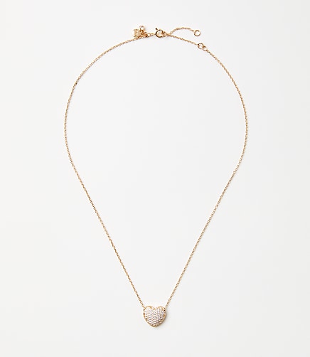 Pave Puffy Heart Necklace