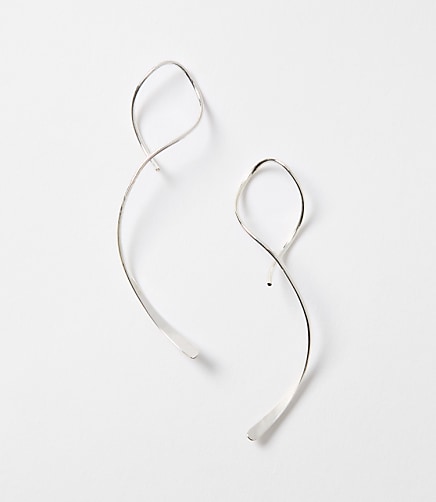Swirl Pull Through Drop Earrings