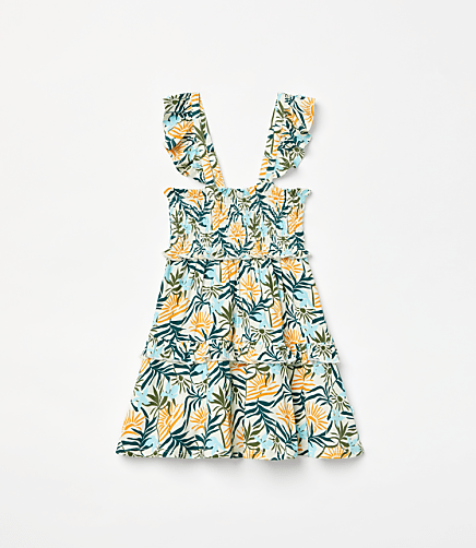 Posh Peanut X LOFT Sunset Smocked Babydoll Dress