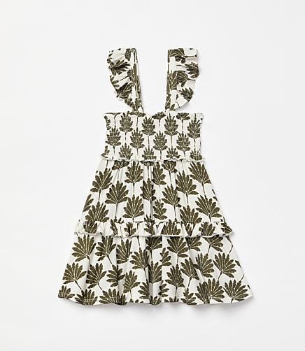 Posh Peanut X LOFT Palm Smocked Babydoll Dress