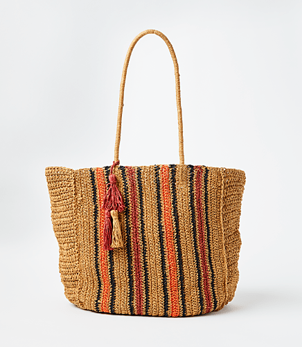 Salt & Umber Goldie Oversized Raffia Tote