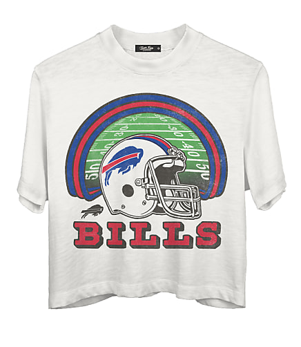 Junk Food Buffalo Bills Game Time Mock Neck Crop Tee