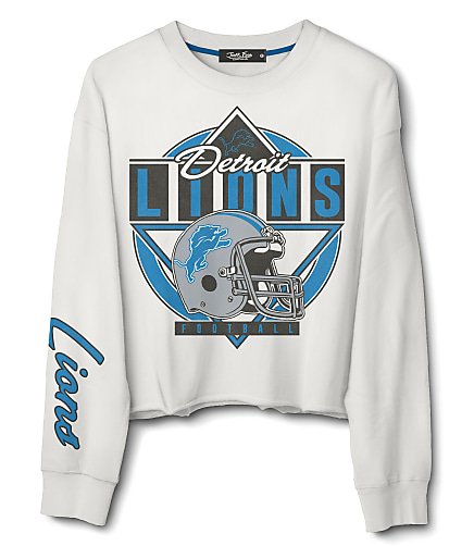 Junk Food Detroit Lions Helmet Crop Fleece