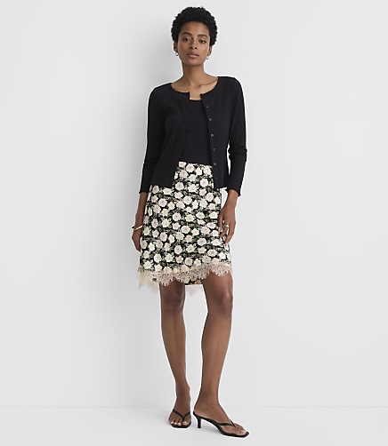 Bias Cut Satin Skirt | Loft