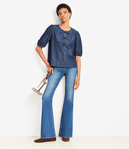 Bow Sleeve Top | Loft