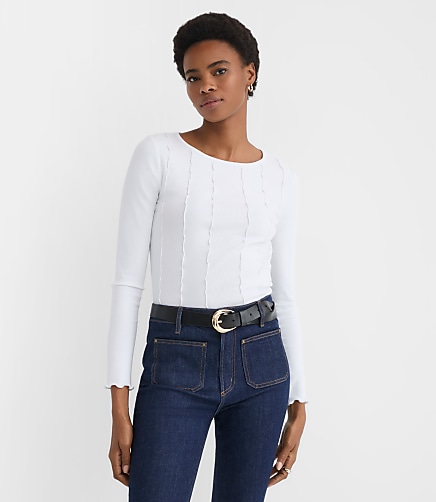 Rib Knit Tee | Loft