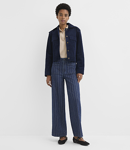 Navy Pinstripe Pants | Loft