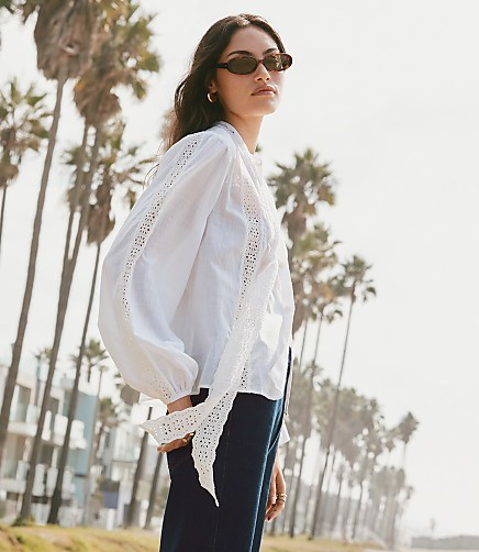 White Vintage Blouse | Loft