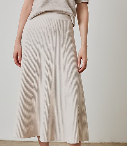 L'AppartementKnit Flare Skirtベージュ36 A Line Flared Skirt | Loft