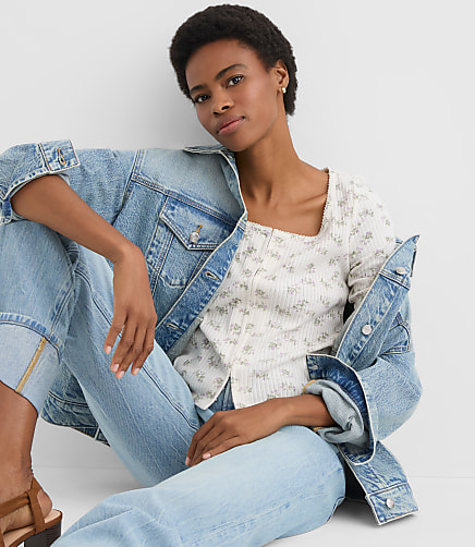 Petite Square Neck Tops | Loft