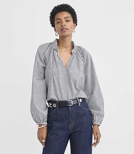 Ruffle Neck Shirts | Loft