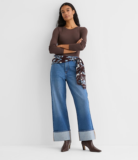 Petite Long Sleeve Crew Neck Tee