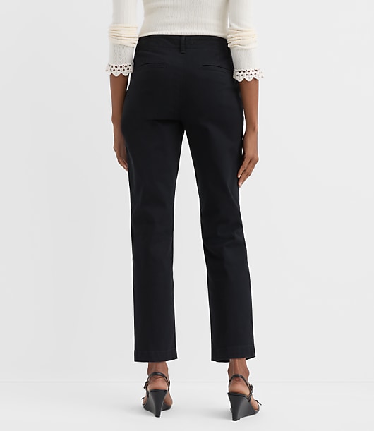 Curvy Monroe Slim Chino Pants - Black