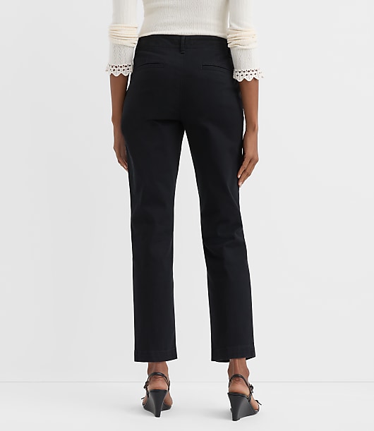 Petite Curvy Monroe Slim Chino Pants - Black