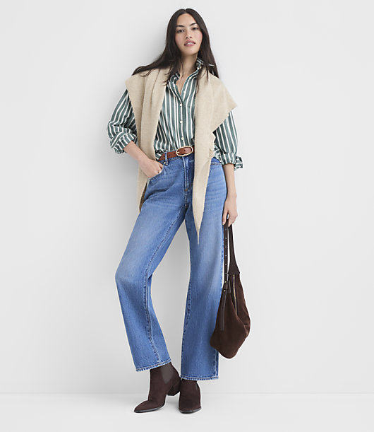 Striped Poplin Everyday Oversized Shirt