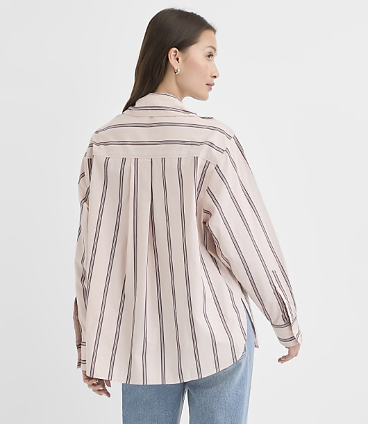 Striped Poplin Everyday Oversized Shirt