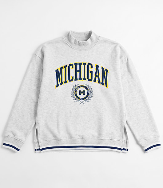 Gameday Couture Michigan Wolverines Rally Point Funnel Neck Sweatshirt