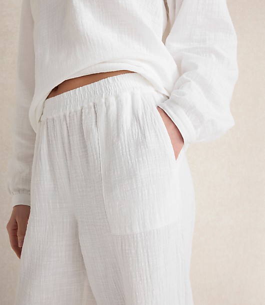 Haven Well Within Textured Cotton Gauze Pants