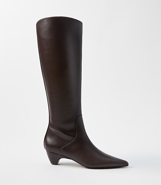 Tall Curved Heel Boots
