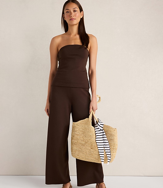 Haven Well Within Organic Cotton Modal Foldover Wide Leg Pants