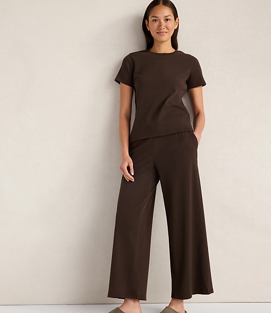 Haven Well Within Organic Cotton Rib Knit Wide Leg Pants