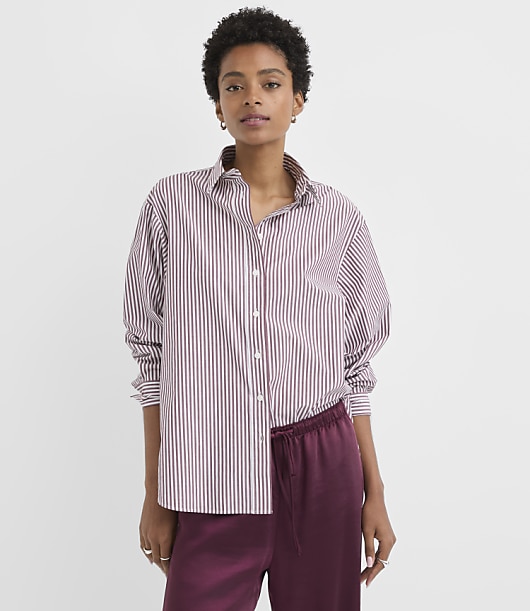 Striped Poplin Everyday Oversized Shirt