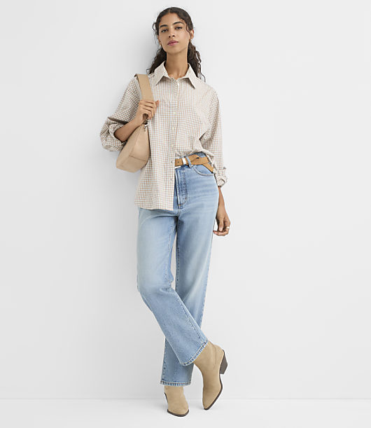 Plaid Poplin Everyday Oversized Shirt