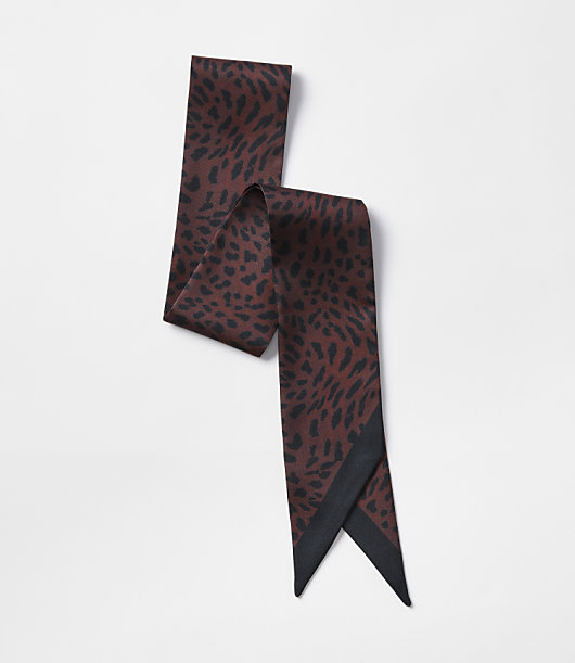 Leopard Print Skinny Scarf