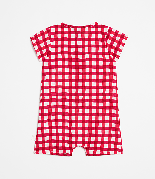 LOFT x Mon Coeur Linen Gingham Romper
