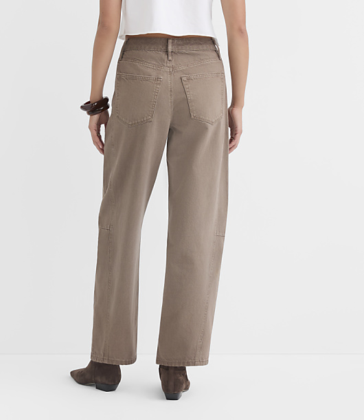 Rivete Tall Curvy High Rise Horseshoe Jeans Taupe